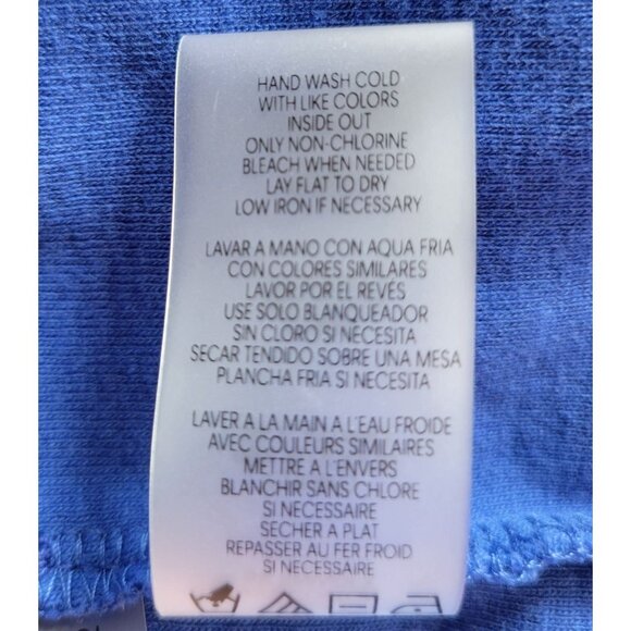 Calvin Klein Knot Front Short Sleeve V-Neck Top Blue Size 2X - Picture 10 of 11